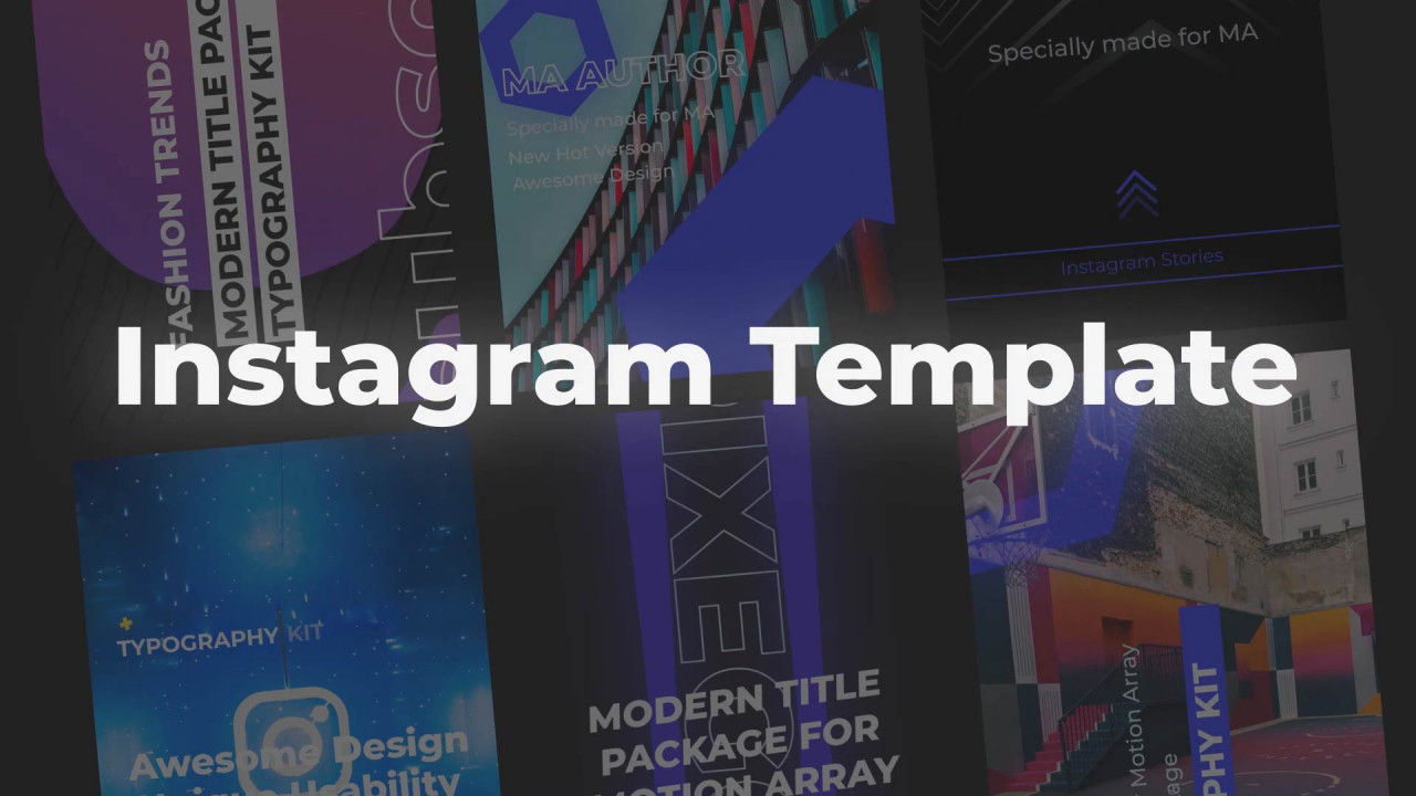 有趣的Instagram故事素材库精选AE模板