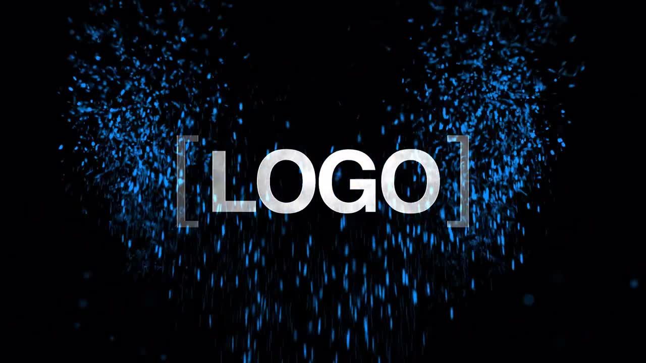 美丽的粒子耀斑渲染效果徽标动画素材库精选AE模板