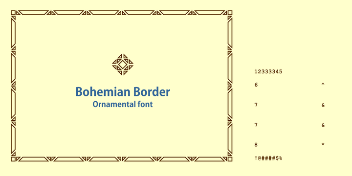 Bohemian Border Font素材之家精选英文字体