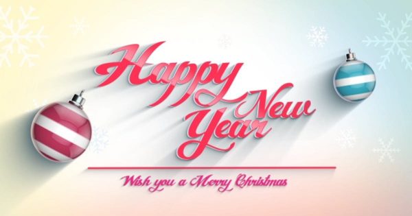 新年祝语视频素材库精选AE模板[4种样式] Happy New Year