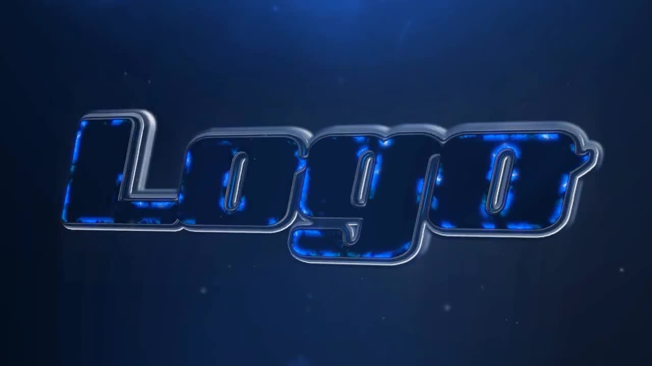 挤压形成3D徽标显示素材库精选AE模板