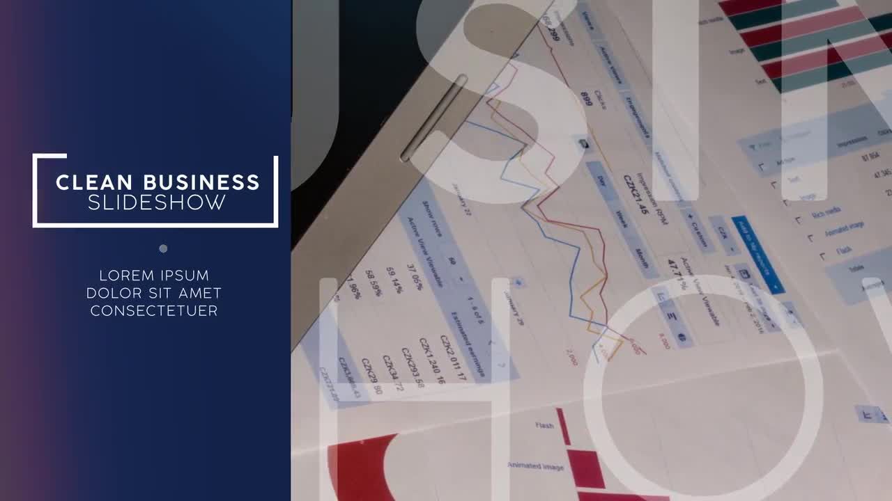 简洁的商务幻灯片宣传介绍动画素材库精选AE模板