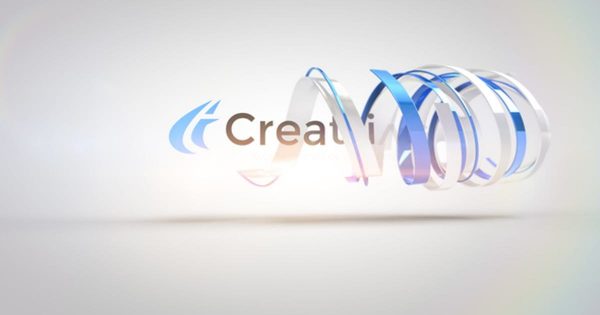 动态旋转丝带特效Logo演示素材库精选AE模板 3D Streak Logo 2