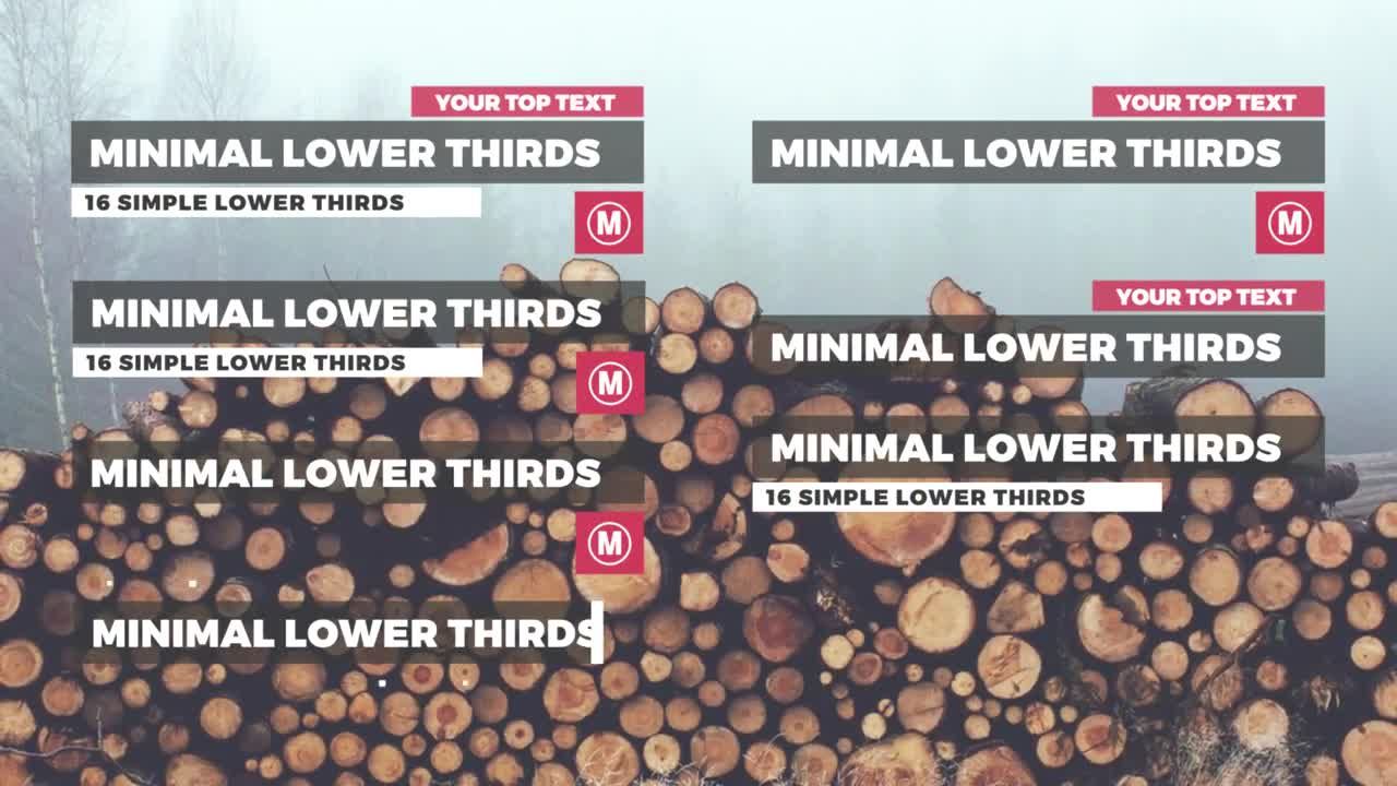 16个干净的下三分之一动画素材库精选AE模板