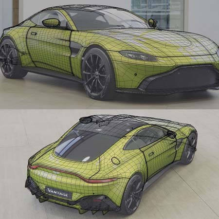 阿斯顿马丁Vantage 2019 3D汽车模型