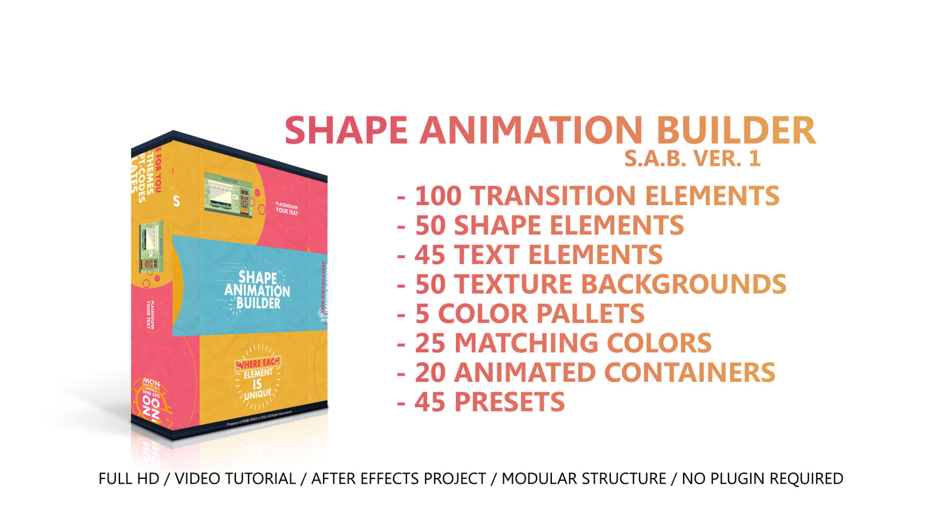 形状动画生成器素材库精选AE模板