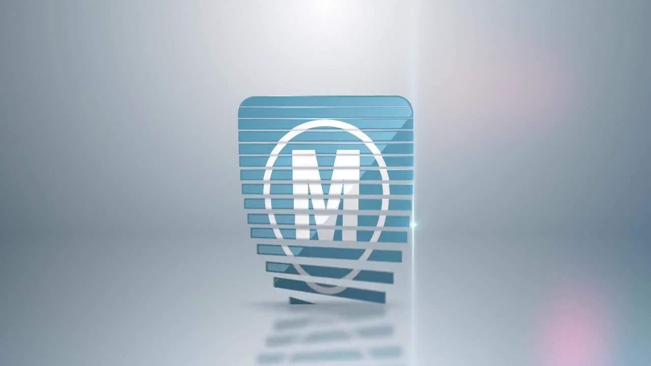 简洁清新时尚的徽标切片展示素材库精选AE模板