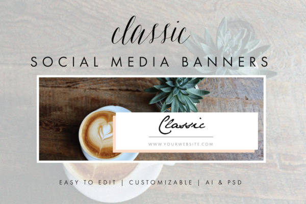 经典社交媒体Banner模板素材库精选 Social Media Banners – Classic