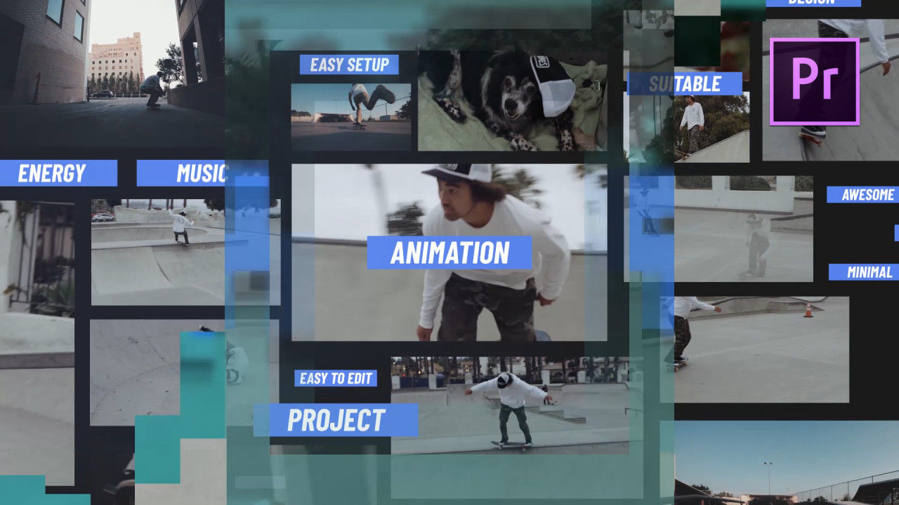 PR应用幻灯片文本过渡效果模板