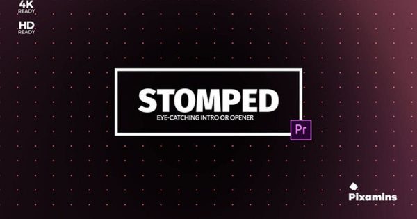 简约黑白风视频制作开场素材库精选PR模板 Stomped Opener | For Premiere PRO