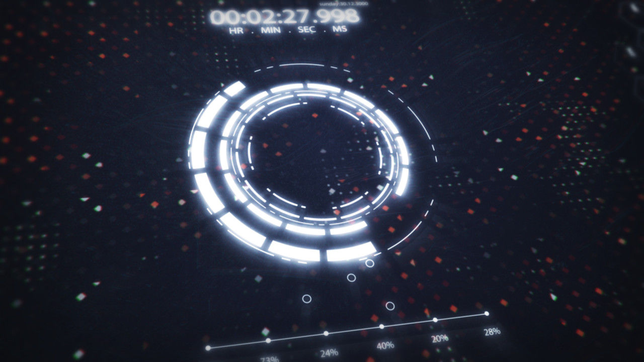 简短动态的hud标志揭示素材库精选AE模板