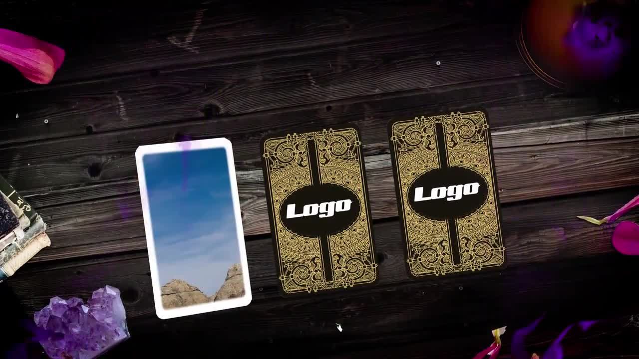 神器恐怖的塔罗牌幻灯片素材库精选pr模板