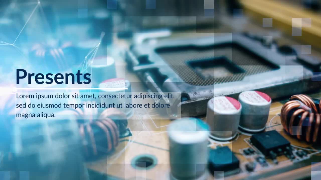 现代设计数字幻灯片AE文本模板