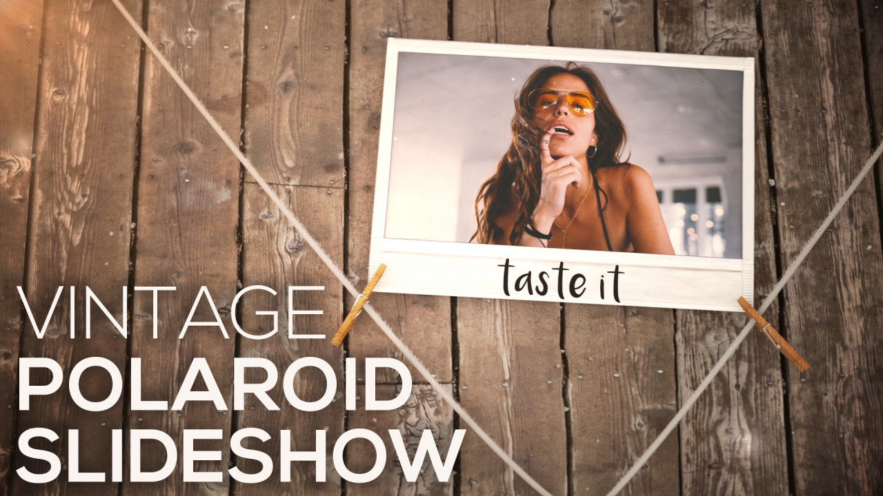 宝丽来复古幻灯片素材库精选AE模板