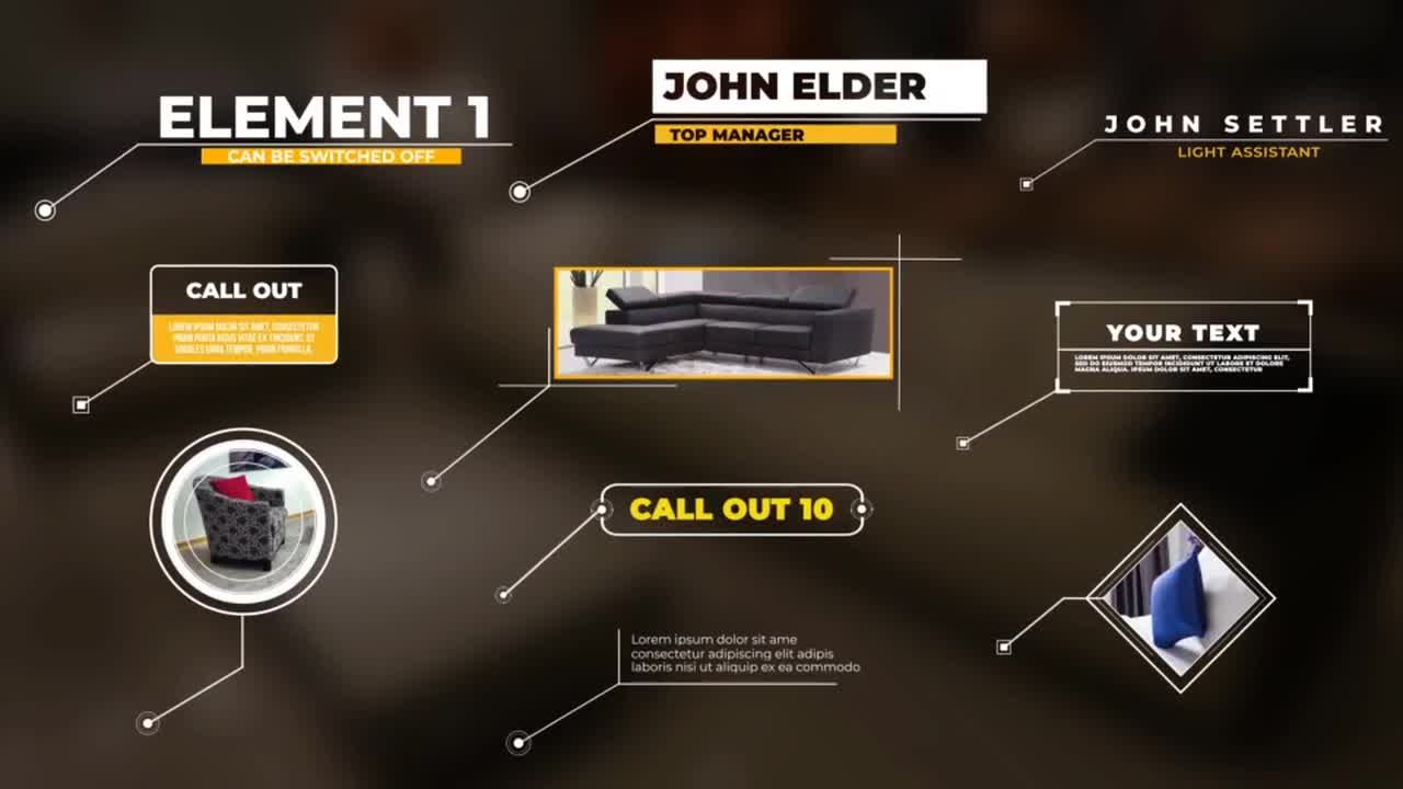 10个标注标题动画素材库精选AE模板