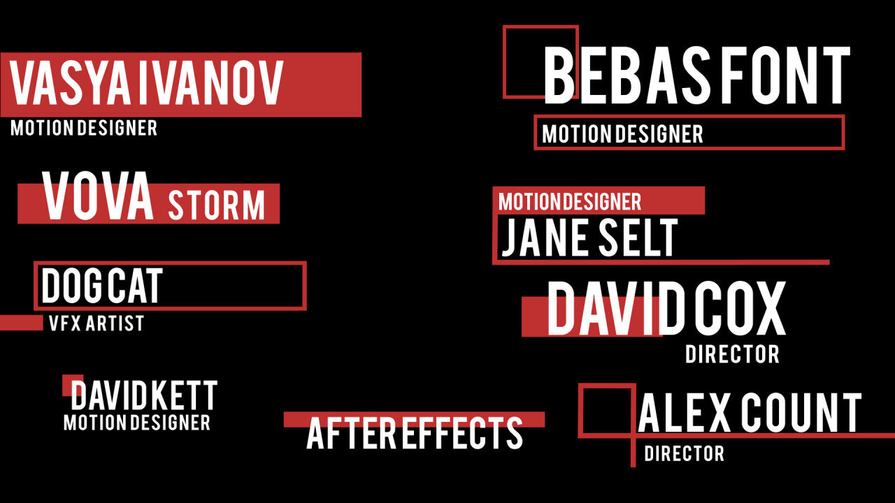 10个时尚动画下三分之一全屏标题素材库精选AE模板