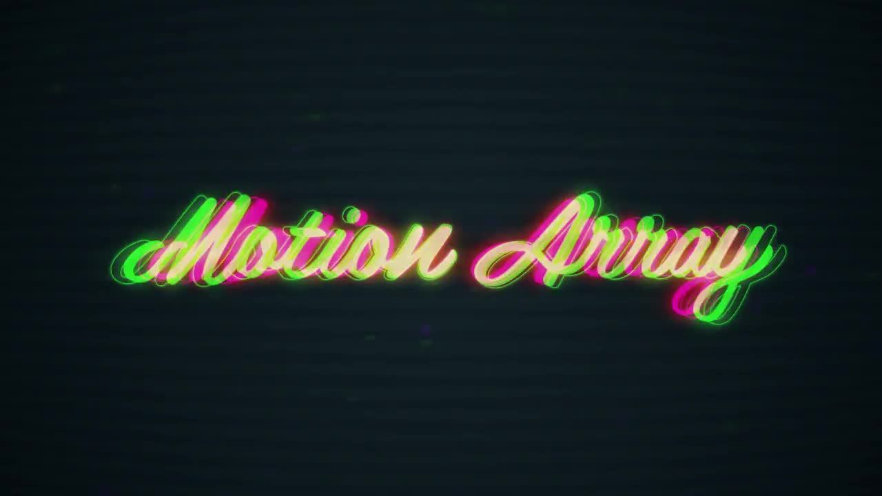 故障动态动画徽标显示素材库精选AE模板