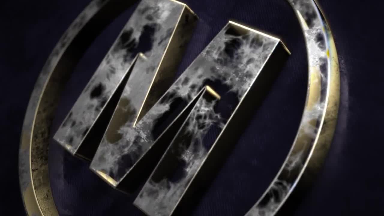 简洁三维动态线条LOGO标志展示素材库精选AE模板