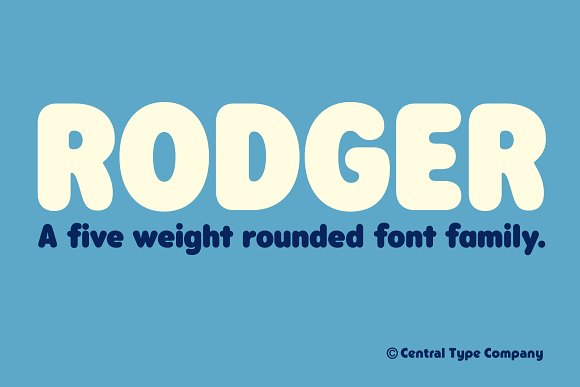 Rodger – A rounded font family素材之家精选英文字体