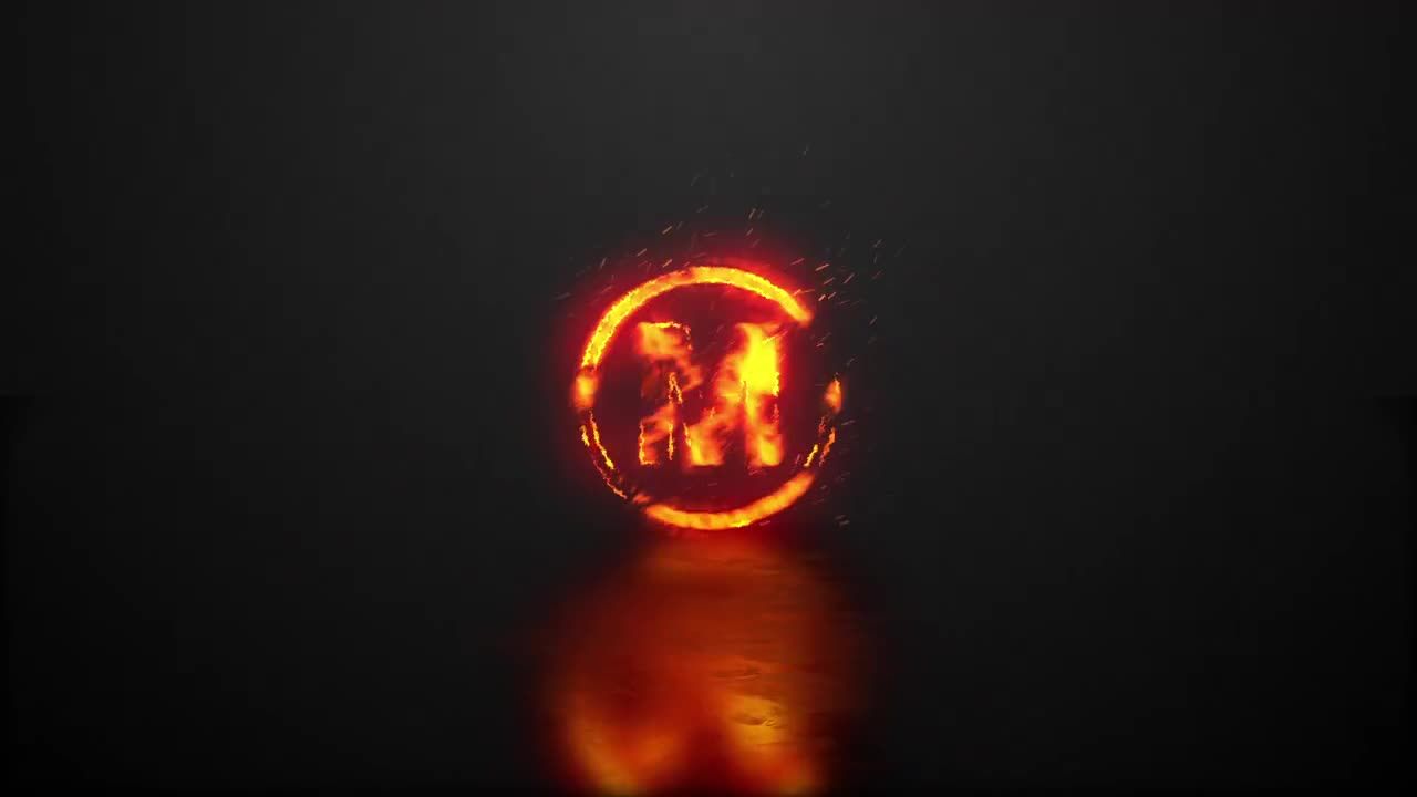 史诗般火焰效果logo展示素材库精选AE模板