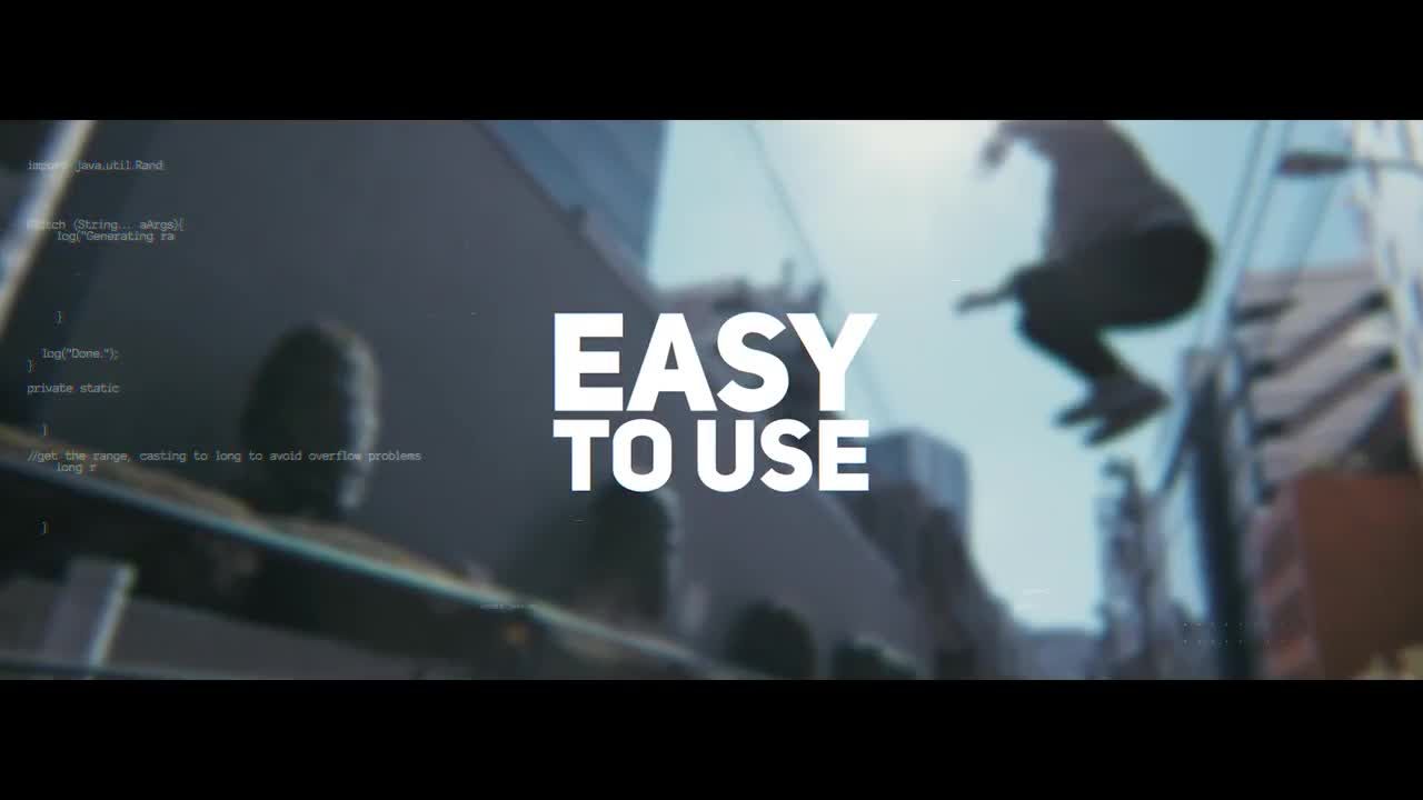 城市故障扭曲效果幻灯片素材库精选pr模板