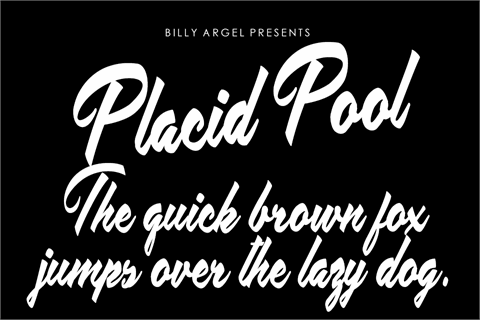 Placid Pool Personal Use font素材之家精选英文字体