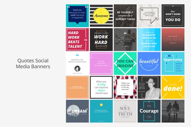 250个社交媒体营销Banner设计模板素材库精选素材 Instagram Social Media Banners Pack插图(5)