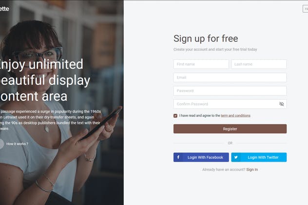 Bootstrap 4框架网站后台HTML模板素材库精选 Brunette – Bootstrap 4 Admin & Powerful UI Kit插图(10)