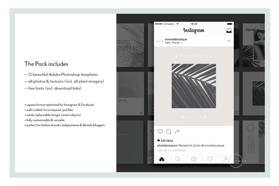 时尚生活主题社交媒体贴图模板素材库精选 Lifestyle Social Media Pack • Íma插图(1)