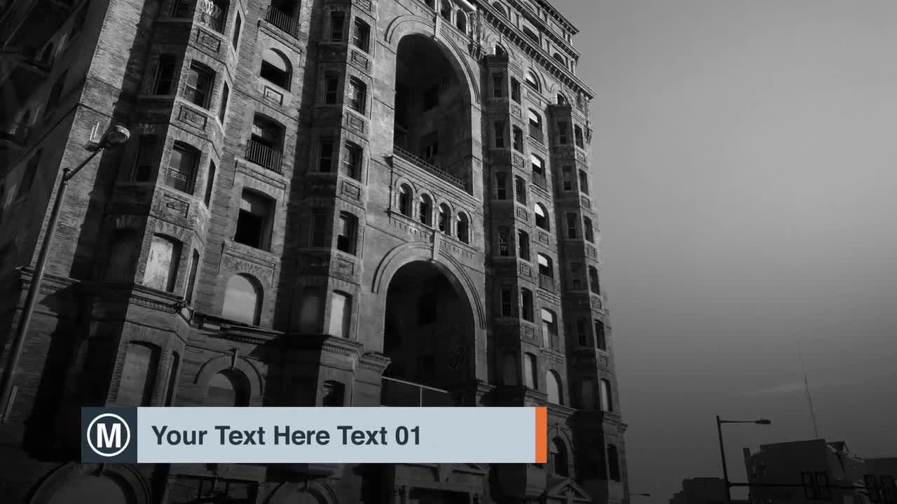 旋转三分之一文本标题素材库精选AE模板