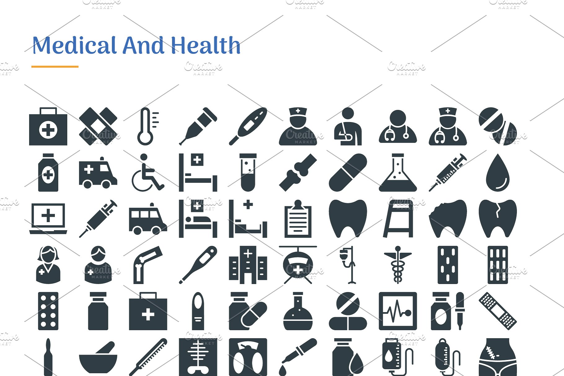 4830个多领域象形写意文字图标 4830 Glyph Icons插图(14)