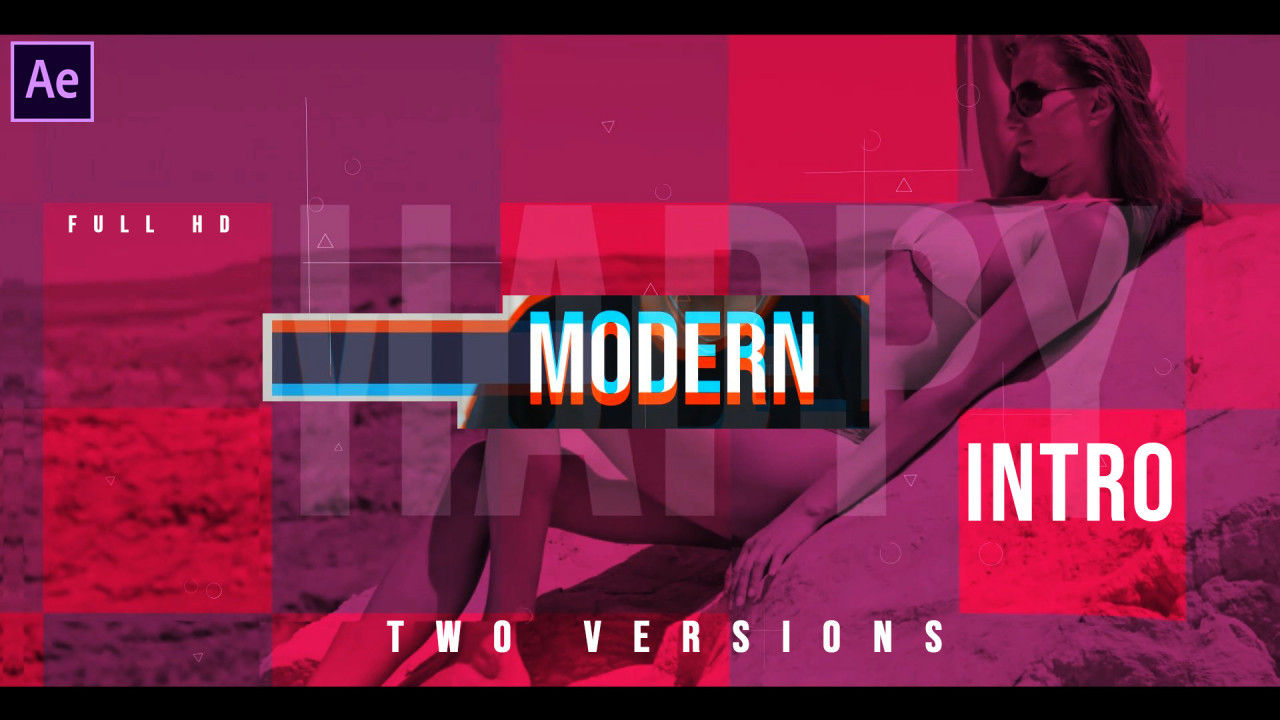 2个现代开场白动画素材库精选AE模板