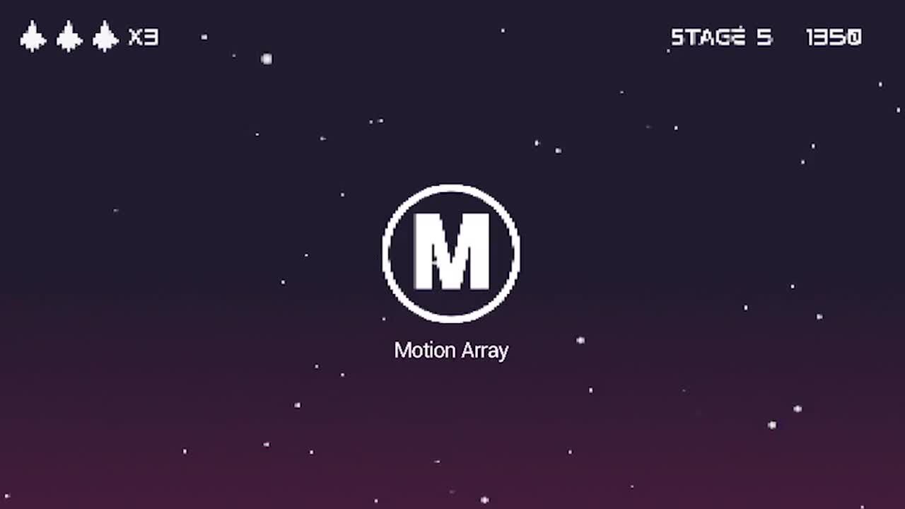 程式化设计和复古游戏图形徽标显示素材库精选AE模板