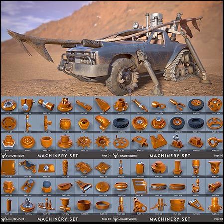 43个机器组装零件素材之家精选3D模型