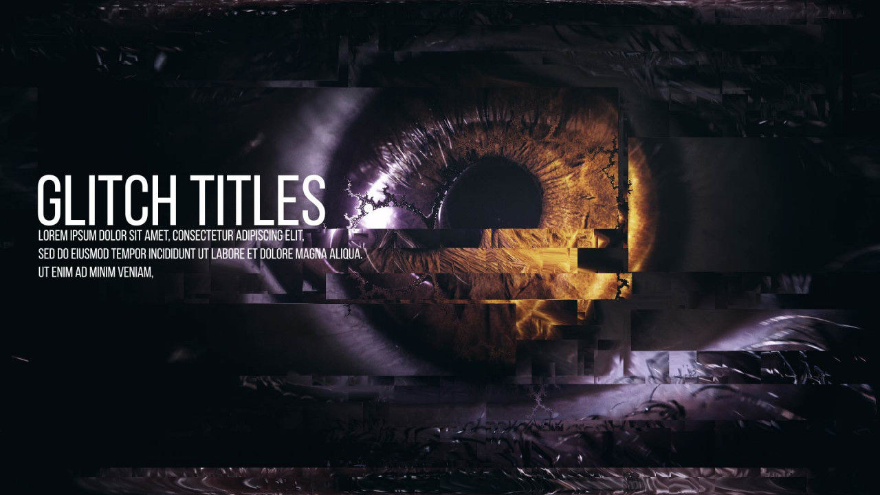 12个动态小故障标题素材库精选AE模板