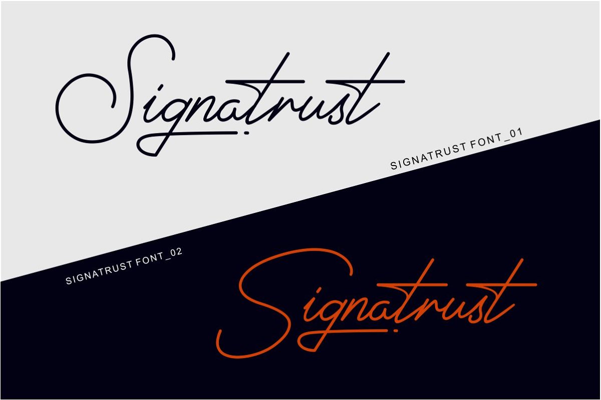 Signatrust / 2 Elegant Font插图1