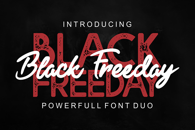 Black Freeday – powerfull font duo Other Font素材之家精选英文字体