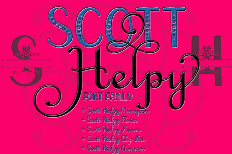 Scott Helpy Big Family Regular Font素材之家精选英文字体