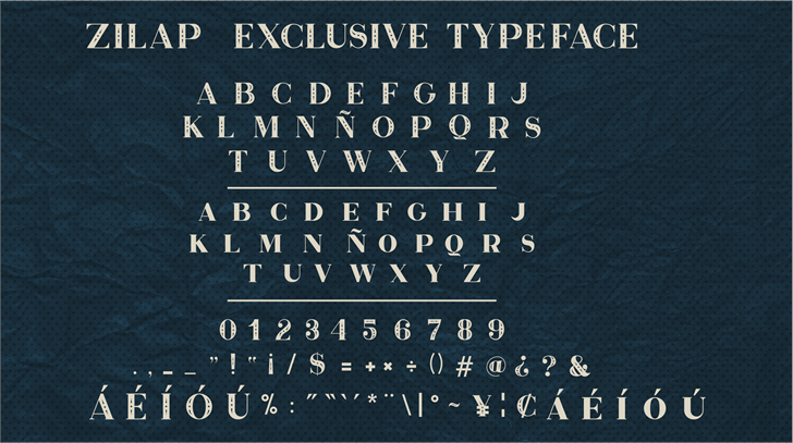 Zilap Exclusive Personal use font插图4