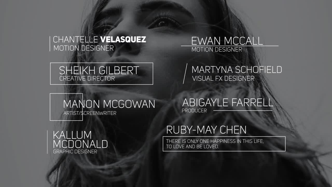 8个优雅的三分之二标题素材库精选AE模板