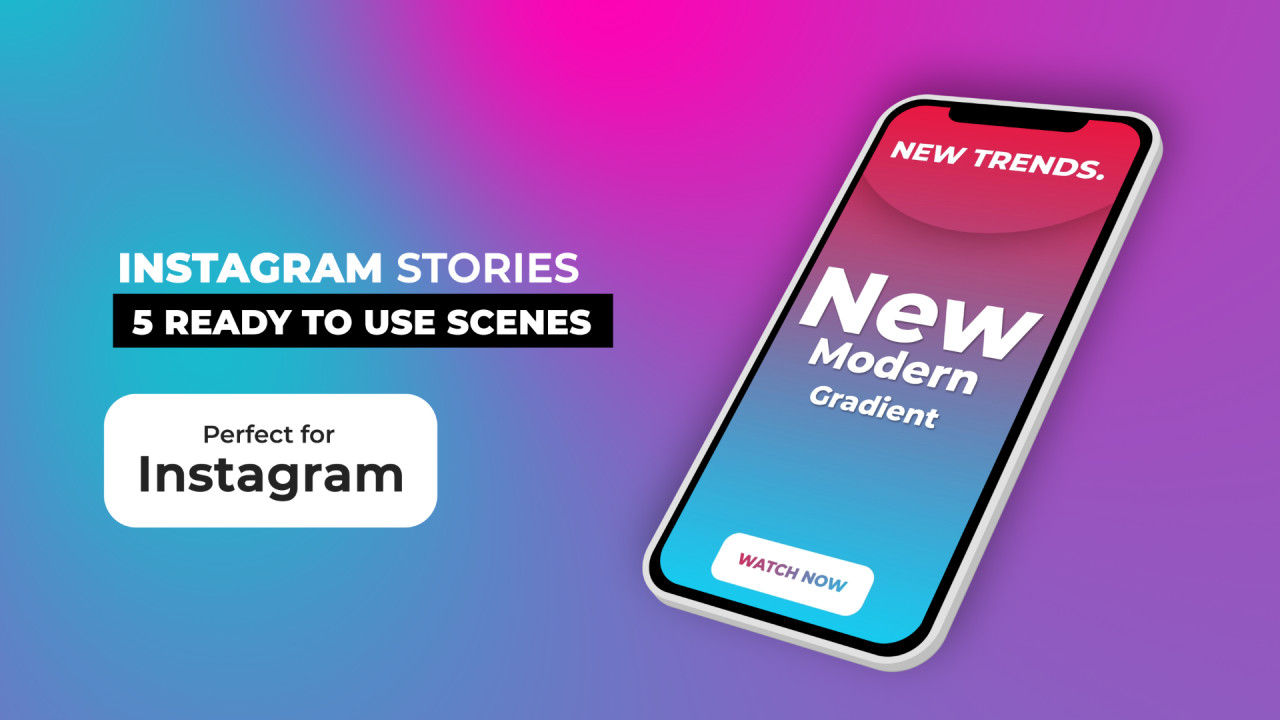 5种设计Instagram故事素材库精选AE模板