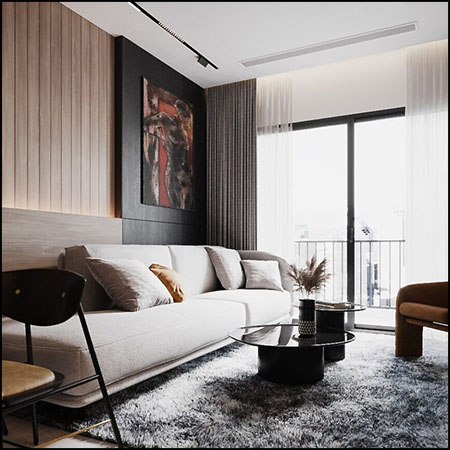 厨房和客厅室内场景素材之家精选3D模型By Quang Hieu