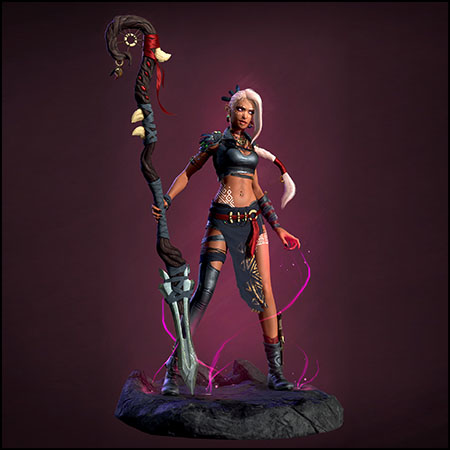 Saehira，灵魂萨满游戏角色素材之家精选3D模型