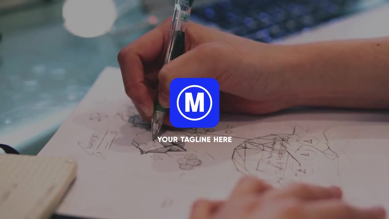 简单独特的视频演示徽标动态素材库精选AE模板