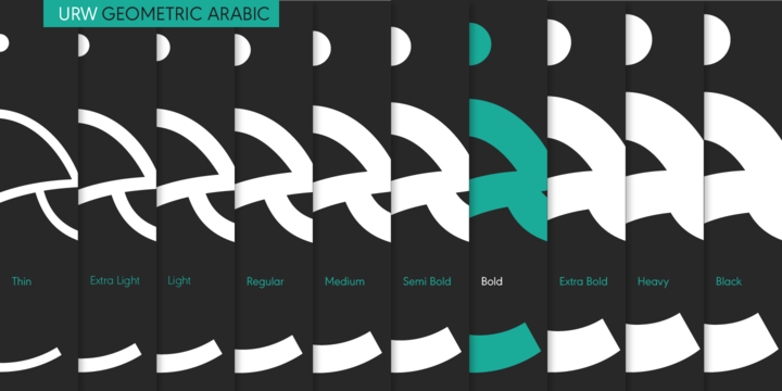 URW Geometric Arabic Font Family插图3