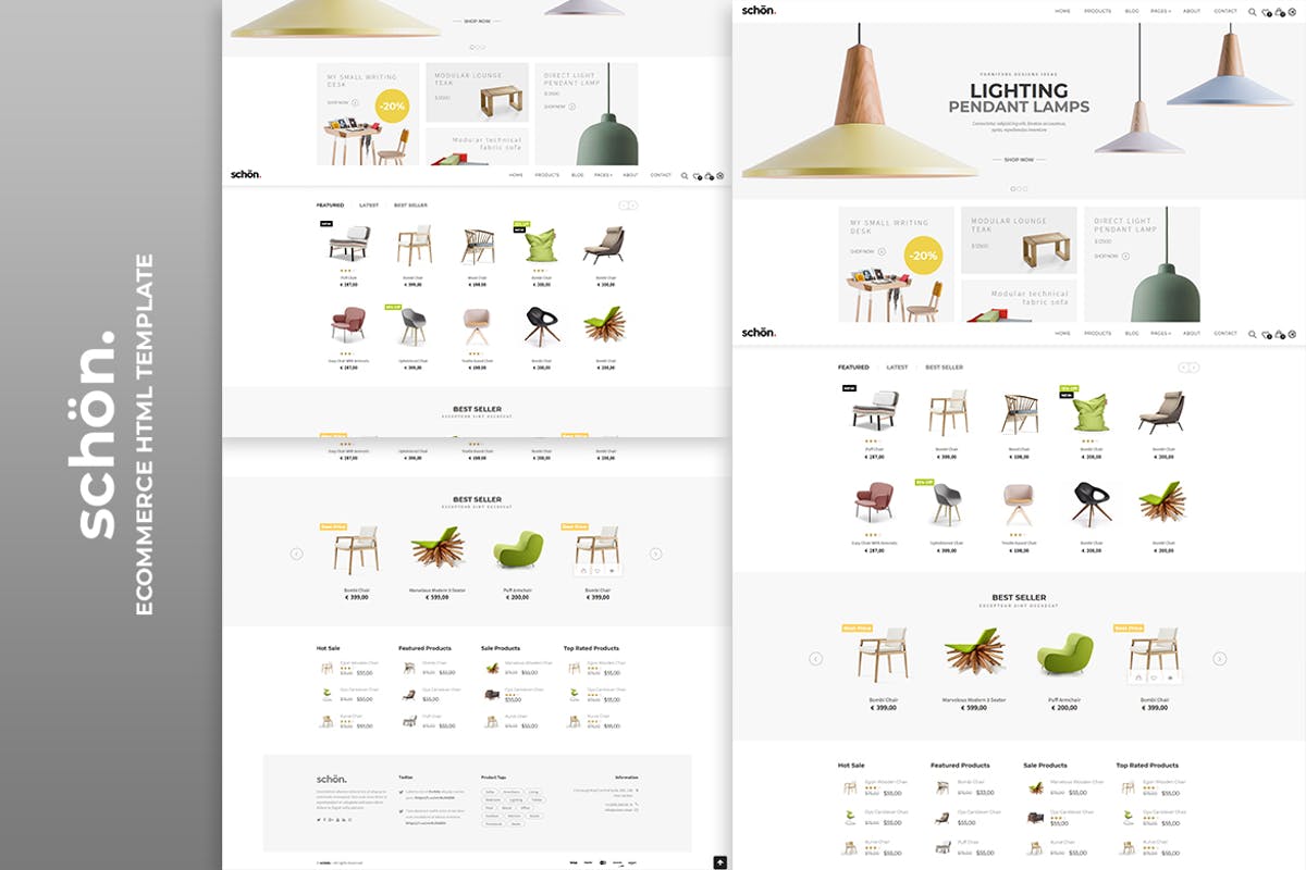 外贸网站电商网站HTML5模板素材库精选下载 schön. | eCommerce HTML Template插图
