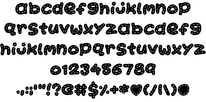 Kawaii Stitch font插图3 Kawaii Stitch font插图3