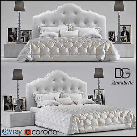 Annabelle欧式双人床素材之家精选3D模型