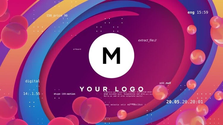 干净明亮的渐变开场白素材库精选AE模板