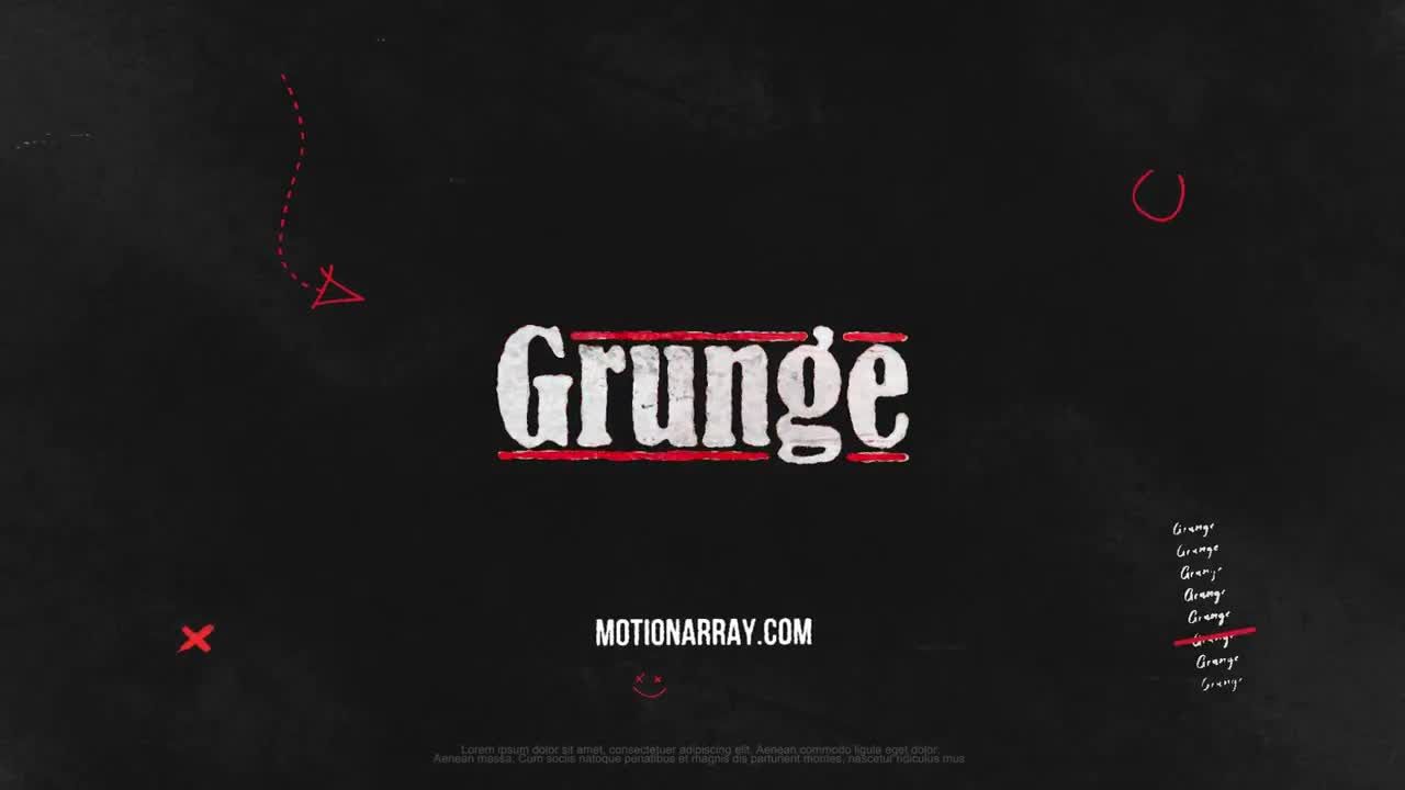 复古的logo动画展示素材库精选pr模板Grunge logo